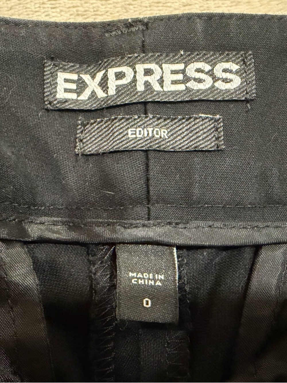 Express Black Editor Shorts size 0